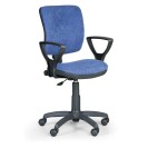 Krzesło biurowe MILANO II z podłokietnikami - niebieske
