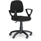 Krzesło biurowe MILANO z podłokietnikami, czarne