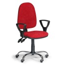 Krzesło biurowe TORINO SY z podłokietnikami, mechanizm asynchroniczny, czerwone