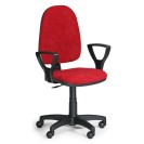 Krzesło biurowe TORINO z podłokietnikami, czerwone