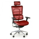 Krzesło biurowe wielofunkcyjne WINSTON SAB, czerwone