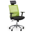 Krzesło biurowe z oparciem z siatki WOLF II 1+1 GRATIS, zielony