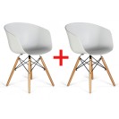 Krzesło do jadalni NORDYx1+1 GRATIS, białe