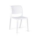 Krzesło do jadalni plastikowe NELA, białe