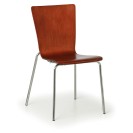 Krzesło drewniane CALGARY 3+1 GRATIS, konstrukcja chromowana, orzech
