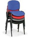 Krzesło konferencyjne VIVA - czarne nogi, czerwone