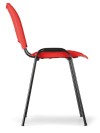 Krzesło plastikowe SMART - chromowane nogi, bordowe
