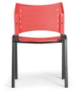 Krzesło plastikowe SMART - chromowane nogi, czarne