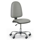 Krzesło robocze TORINO bez podłokietników, permanentny kontakt, kółka uniwersalne, szare
