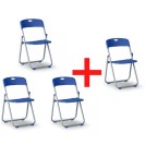 Krzesło składane CLACK 3+1 GRATIS, niebieskie