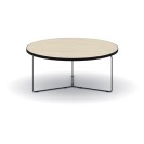 Kulatý konferenční stůl TENDER, výška 275 mm, průměr 900 mm, dub přírodní