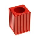 Kunststoff-Werkzeugkasten mit Zylinderschaft D32, Modul 5x5, 1 Hohlraum, rot