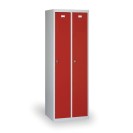 Metall kleiderschrank, Metallspind, Serie Ekonomik, rote Tür, Drehriegelschloss