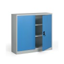Metallschrank, Aktenschrank, zerlegt, 2 Regalböden, 1200 x 1150 x 400 mm, blau