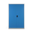 Metallschrank, Aktenschrank, zerlegt, 4 Regalböden, 1200 x 1950 x 400 mm, blau