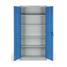 Metallschrank, Aktenschrank, zerlegt, 4 Regalböden, 950 x 1950 x 400 mm, blau