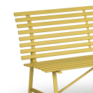 Metalowa ławka ogrodowa SPRING, żółta