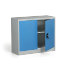 Metalowa szafa, demontowana, 1 półka, 950 x 800 x 400 mm, niebieski