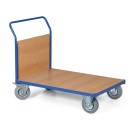 Modułowy wózek platformowy, 1000x700 mm, pełne szare koła, nośność 300 kg