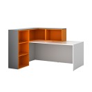 Möbelset L01 SEGMENT, links, graphit/orange/weiß