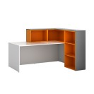 Möbelset L01 SEGMENT, rechts, graphit/orange/weiß