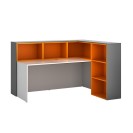 Möbelset L02 SEGMENT, rechts, graphit/orange/weiß