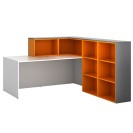 Möbelset L03 SEGMENT, rechts, graphit/orange/weiß