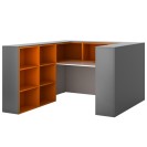 Möbelset U02 SEGMENT, links, graphit/orange/weiß
