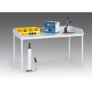 Montážní stůl bez ohrádky, kovové nohy, délka 1600 mm