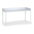 Montážny stôl s ohrádkou, kovové nohy, dĺžka 1200 mm