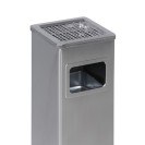 Mülleimer mit Aschenbecher und Innenbehälter für draußen, 11,5 l, Edelstahl