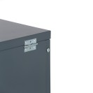 Mülltonnenbox mit Volumen bis 240 l, 123,5 x 67 x 77,3 cm, Anbau, grau