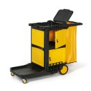 Multifunkční úklidový vozík, žlutý