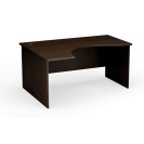 Narożny stół biurowy PRIMO Classic, zaokrąglony 1600 x 1200 mm, lewy, wenge