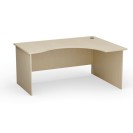 Narożny stół biurowy PRIMO Classic, zaokrąglony 1600 x 1200 mm, prawy, brzoza