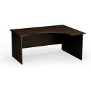 Narożny stół biurowy PRIMO Classic, zaokrąglony 1600 x 1200 mm, prawy, wenge