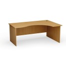 Narożny stół biurowy PRIMO Classic, zaokrąglony 1800 x 1200 mm, prawy, buk