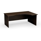 Narożny stół biurowy PRIMO Classic, zaokrąglony 1800 x 1200 mm, prawy, wenge