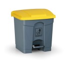 Nášlapný víceúčelový koš na odpadky, 30 L, 350 x 400 x 340 mm, žlutá