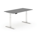 Nastaviteľný stôl elektrický, grafit 1600 x 800 mm, biela podnož, 2 motory