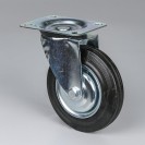 Obrotowe koło transportowe, 160 mm, czarna guma