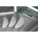 Ochranné nášlapy na schody - polykarbonát, 654x236 mm, 15 ks