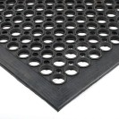 Odolná priemyselná gumová rohož, protiúnavová, 1 spoj kratšia strana, 0,9 x 1,5 m, čierna
