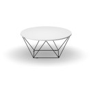 Okrągły stół kawowy WIRE, średnica 1050 mm, biały