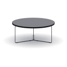 Okrągły stół konferencyjny TENDER, wysokość 275 mm, blat średnica 900 mm, grafitowy
