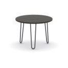 Okrúhly konferenčný stôl SPIDER, priemer 600 mm, čierna podnož, doska wenge
