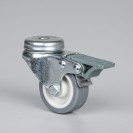 Otočné koleso s brzdou, 50 mm, stredová diera, termoplastická guma