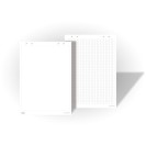 Papierblöcke für Flipcharts, rastriert, 5x 25 Blatt
