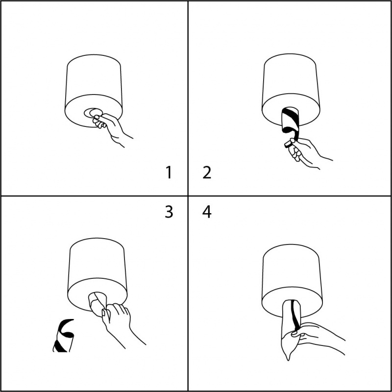 Papierhandtücher einlagig in der Rolle MINI, grün, 12 Stk.