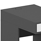 PC-Container für Schreibtische mit Trennwand FUTURE, Weiß/Graphit